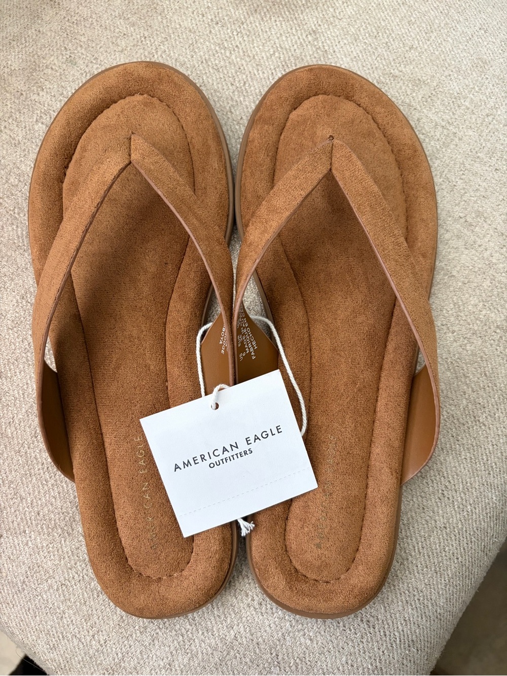 American Eagle Outfitters Brown Suede Platform Flip Flop Sandals